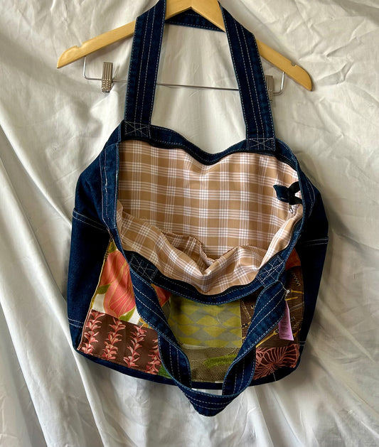 Hula Patchwork Palaka Inside Reversible Bag