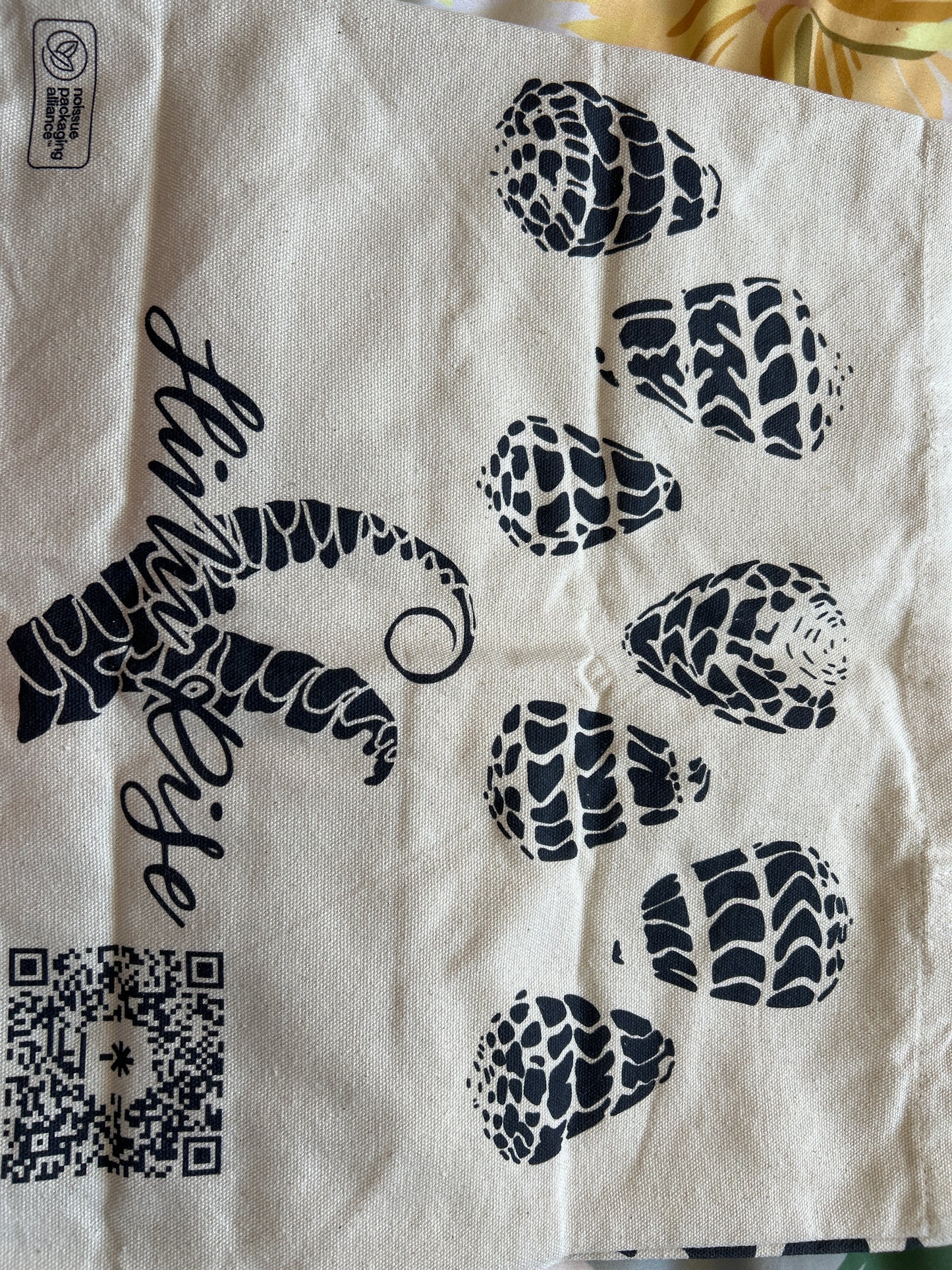 Hebrew Cone Shell Print Canvas Tote bag