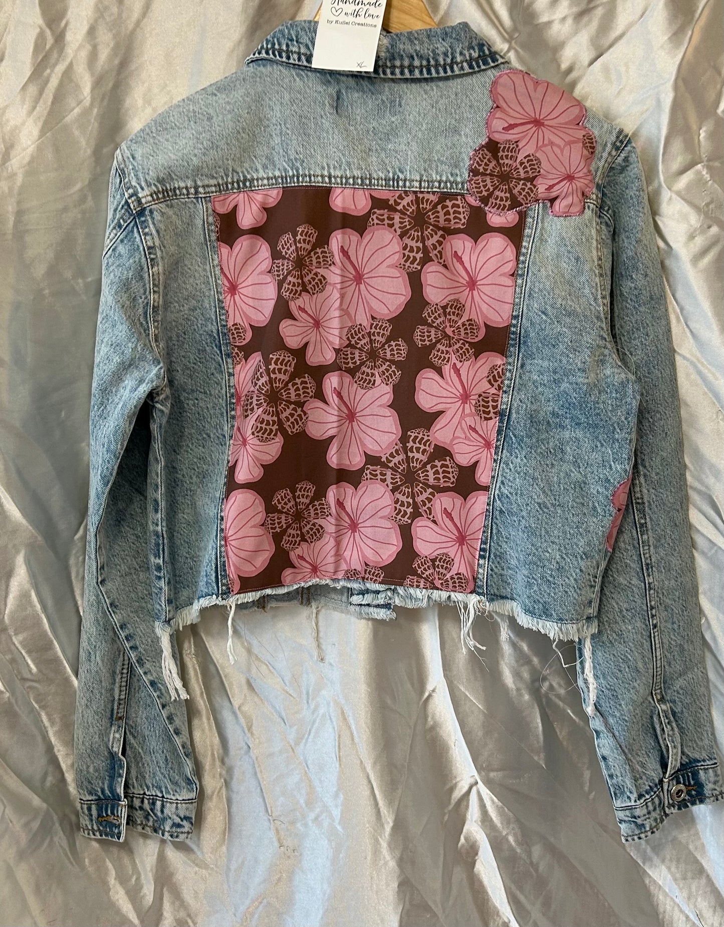 Cropped Hebrew Cone Shell Hibiscuss Jacket