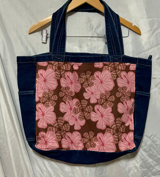 Reversible Hebrew Cone Shell Hibisscus Bag