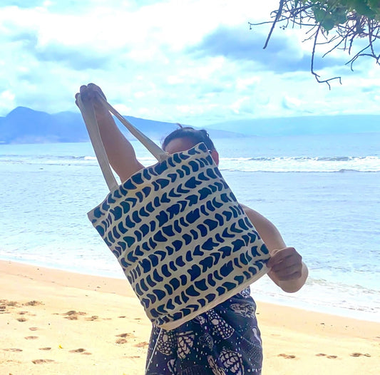 Hebrew Cone Shell Print Canvas Tote bag