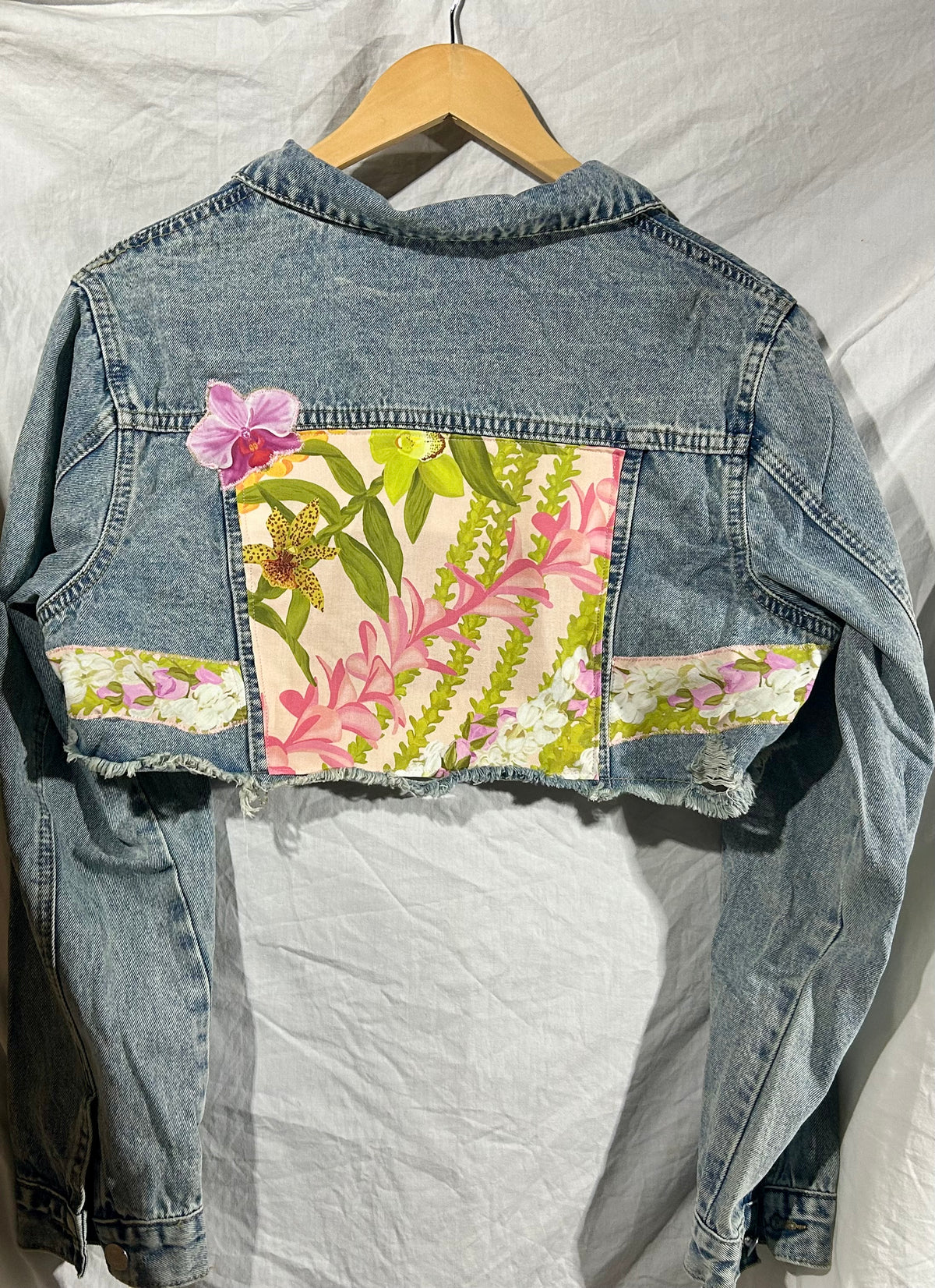 Orchids and Leis Cropped Jacket