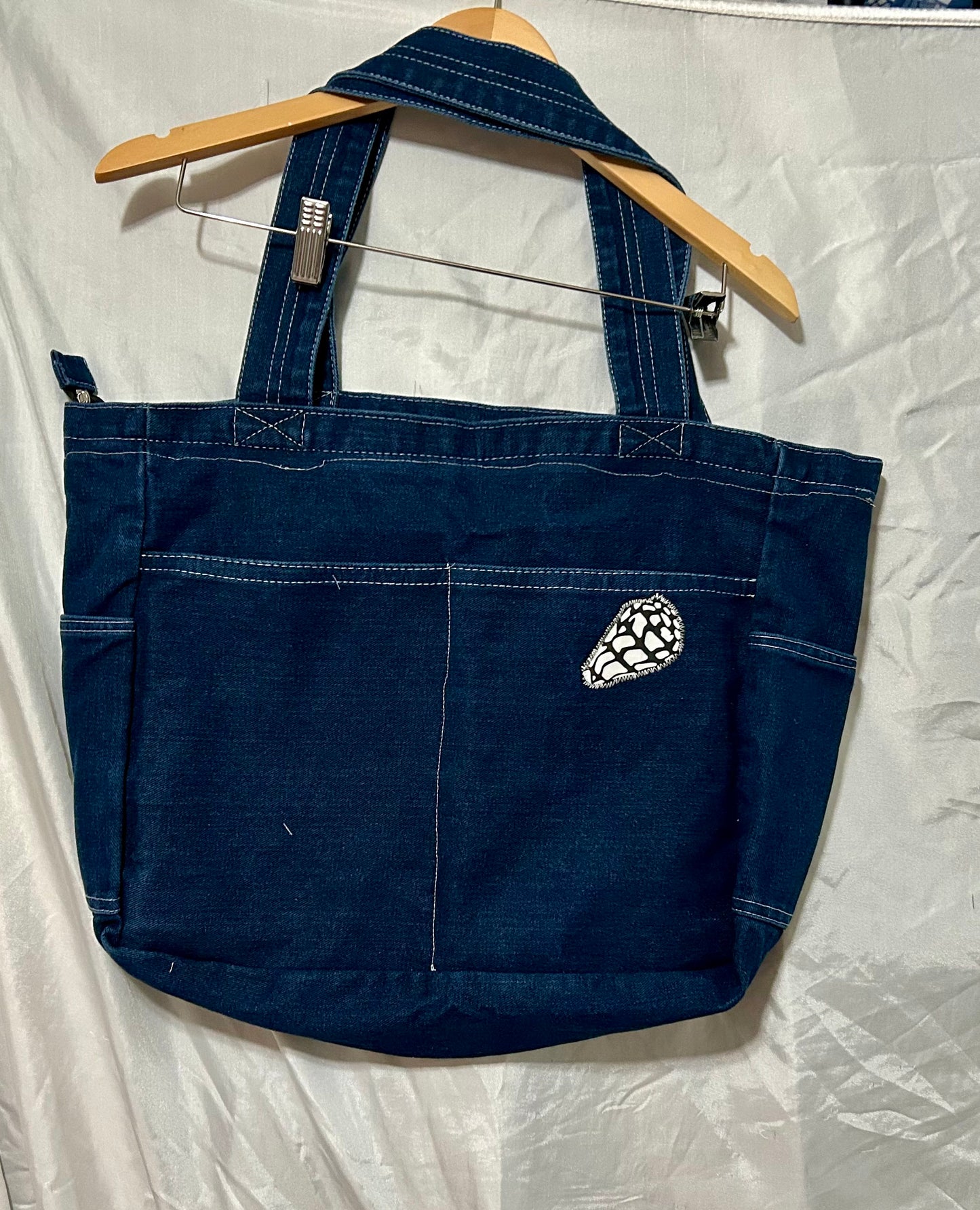 Hebrew Cone Shell Print Reversible Bag