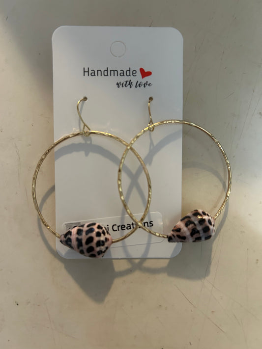 Hebrew Cone Shell Hoops