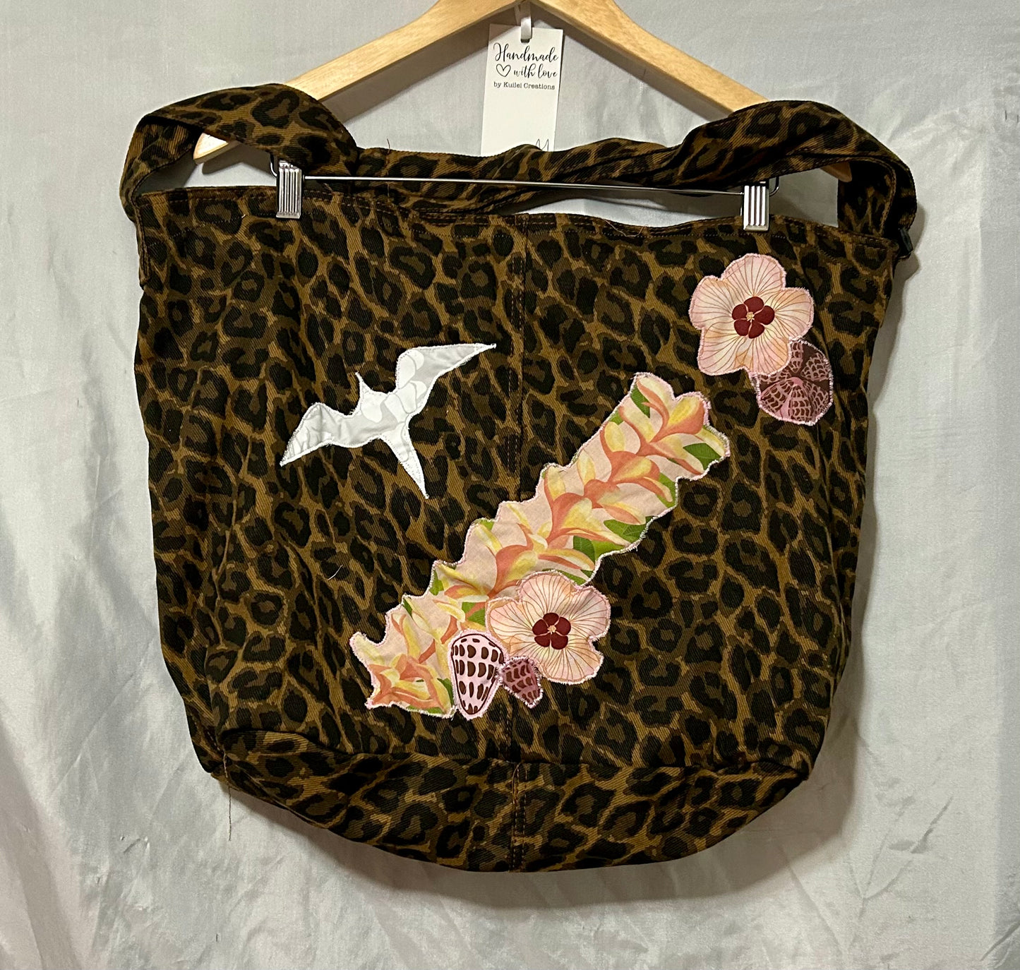 Cheetah Print Flowers and Leis Bag