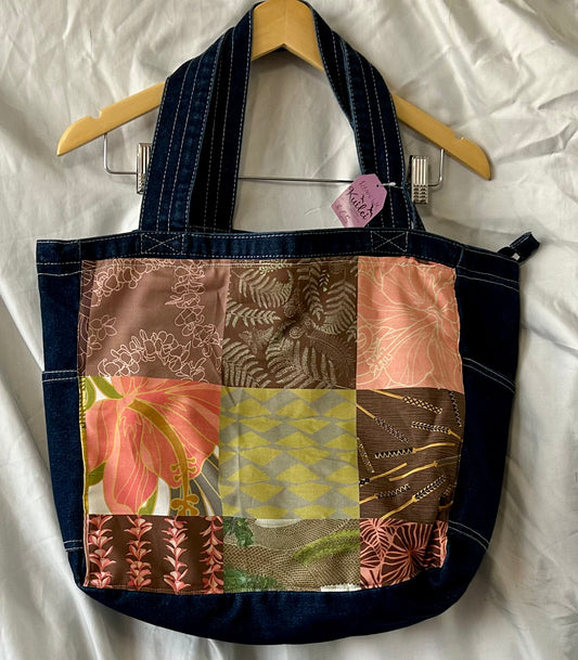 Hula Patchwork Palaka Inside Reversible Bag