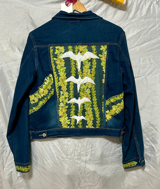 Pakalana Leis and Iwa birds jacket