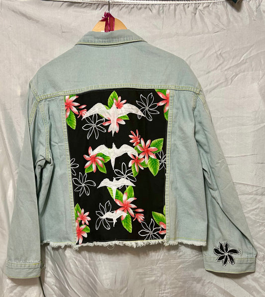 Tiare Flowers and Iwa Birds Jacket