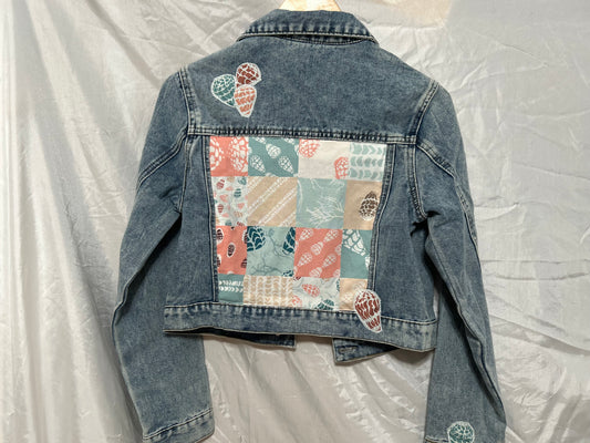 Shell Design Denim Jacket